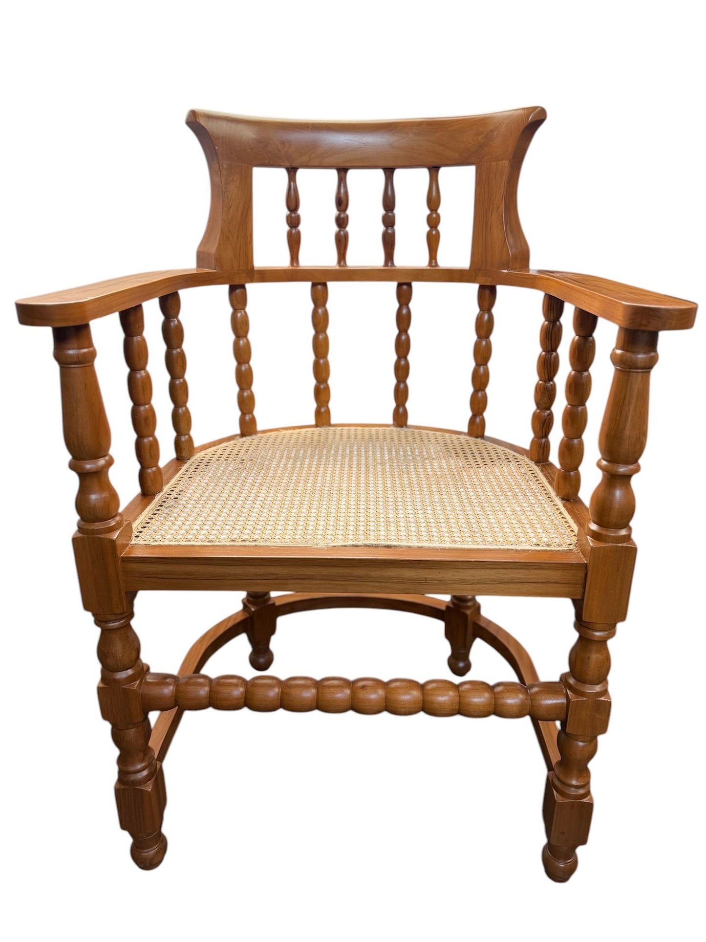 Early 20th Century Inspired Edwardian Barley Twist Arm Chair (2 Piece Set)