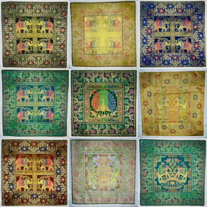 16 x 16 Silk Embroidered Accent Pillow/Cushion Covers