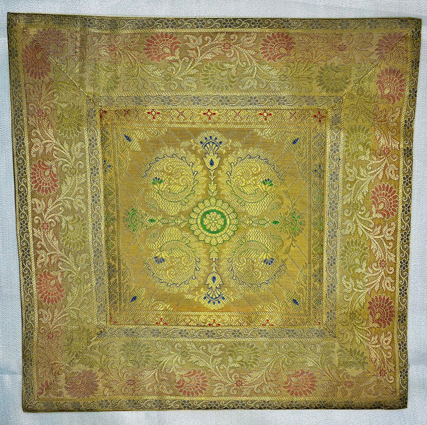 16 x 16 Silk Embroidered Accent Pillow/Cushion Covers