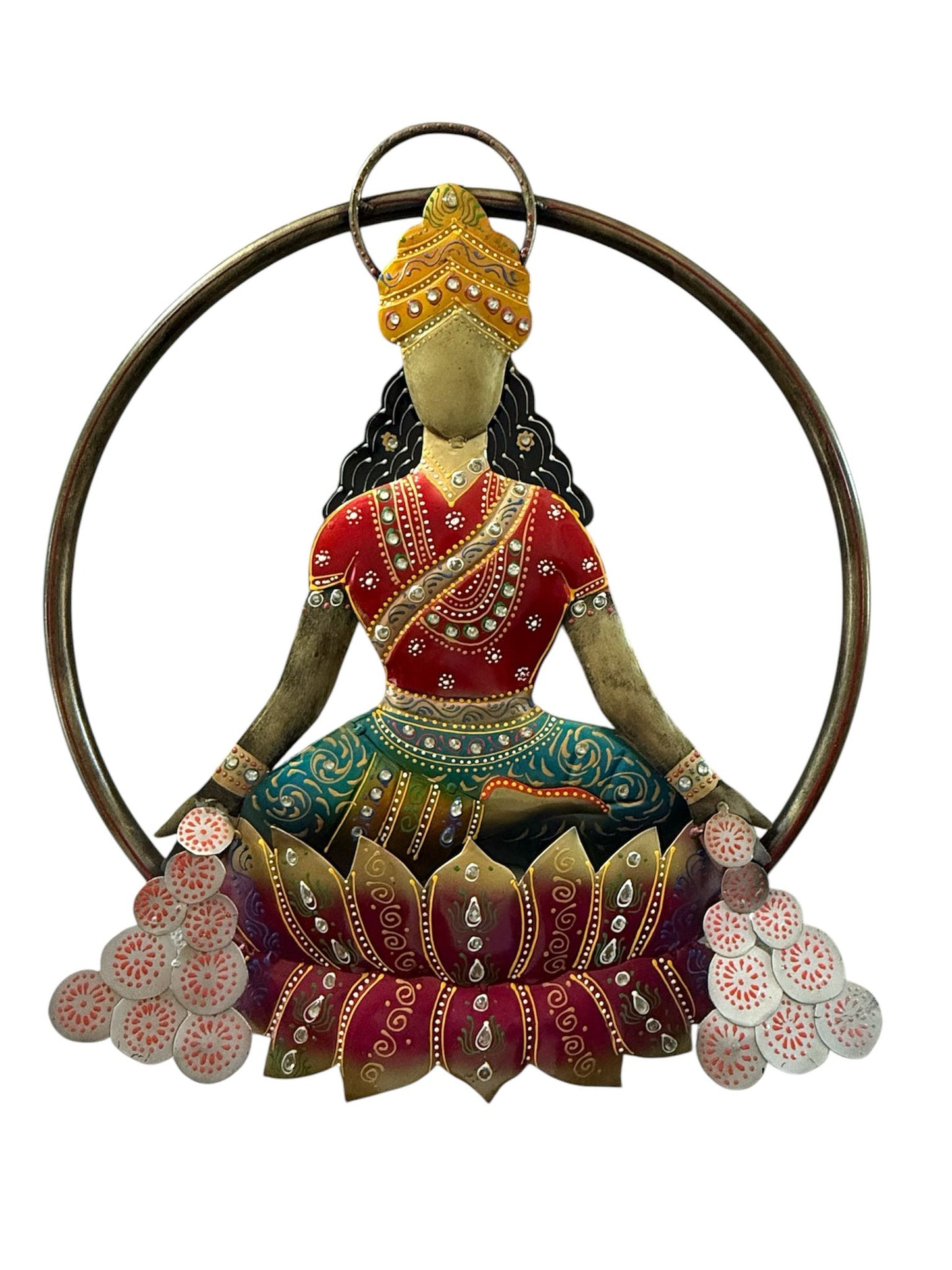 Ganesh, Laxmi, Saraswathi Metal Art Set (3 Piece Set)
