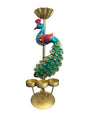 Hand Made Metal Peacock Tea Light Holder