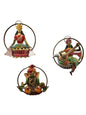 Ganesh, Laxmi, Saraswathi Metal Art Set (3 Piece Set)