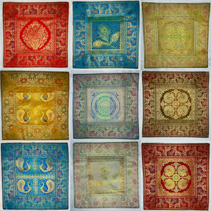 16 x 16 Silk Embroidered Accent Pillow/Cushion Covers