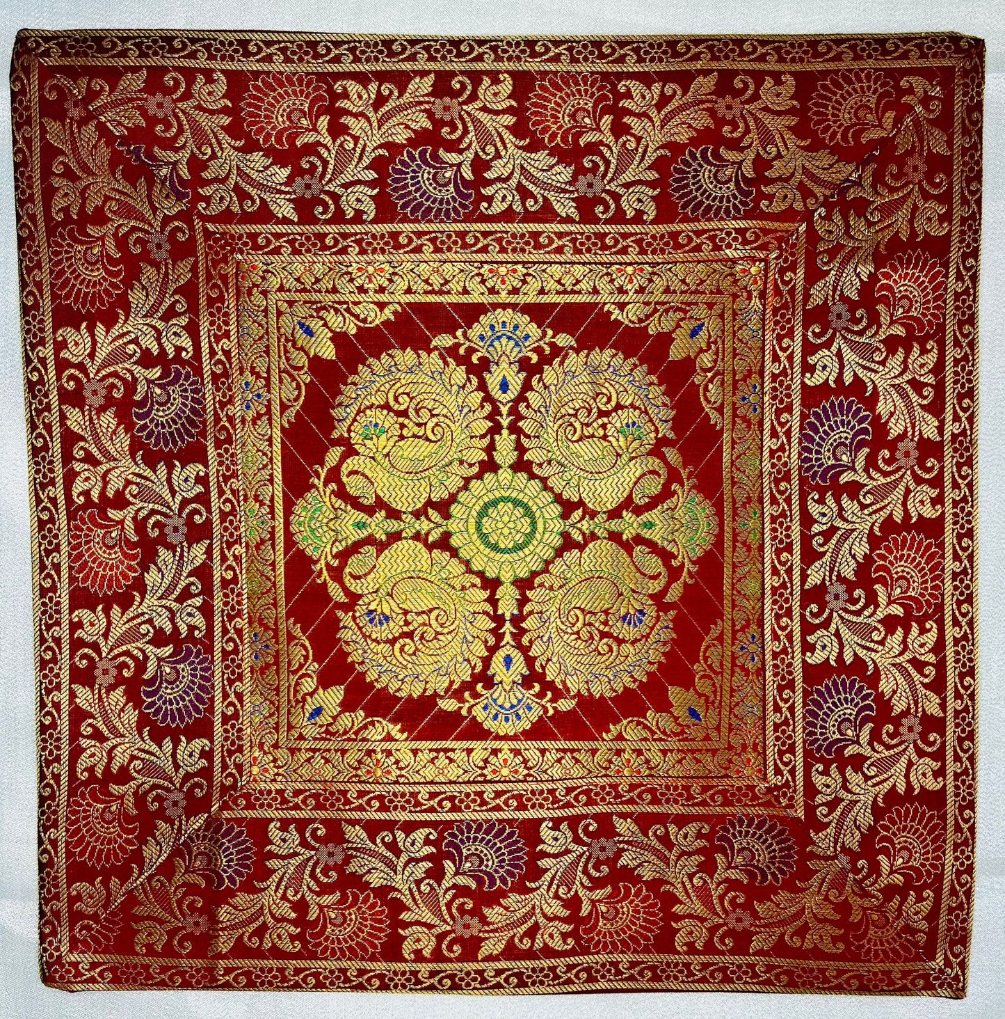 16 x 16 Silk Embroidered Accent Pillow/Cushion Covers