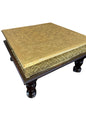 Wooden Brass Inlay Chowki