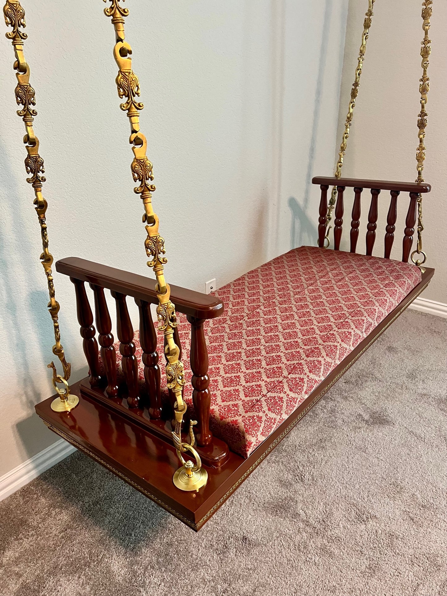 Plank Style Jhula Seat with Hand Rests