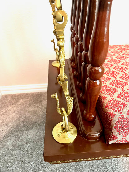 Plank Style Jhula Seat with Hand Rests